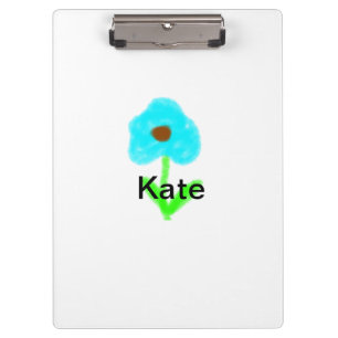 Carpeta De Pinza Color de agua verde azul añadir tu nombre personal