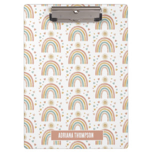 Carpeta De Pinza Color de la tierra retro Nombre del sol arcoiris