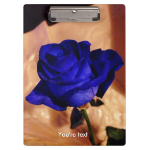 Carpeta De Pinza Color de rosa azul único y elegante de encargo