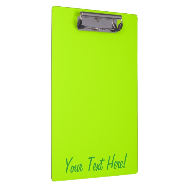 Carpeta De Pinza Color verde limón eléctrico listo para el Personal (Derecha)