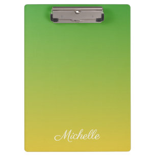 Carpeta De Pinza Color verde y amarillo oscuro personalizado