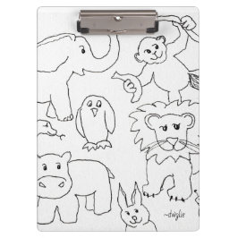 Carpeta De Pinza Colorea tus propios animales del zoológico