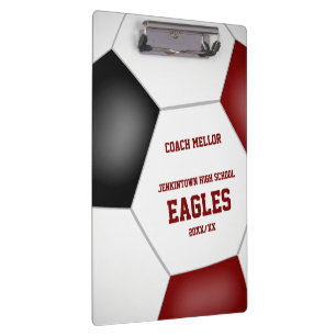 Carpeta De Pinza colores de equipo de fútbol personalizados entrena