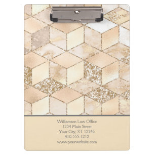 Carpeta De Pinza Colores neutros crema beige personalizados Geométr
