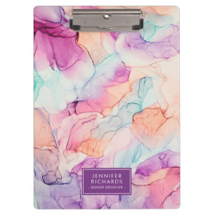 Carpeta De Pinza Colores Pastel Tinta Alcohol Personalizada