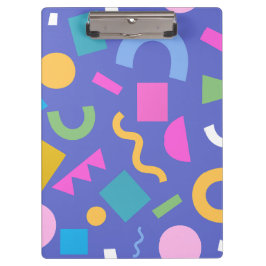 Carpeta De Pinza Colorful Abstract Geometric Memphis Style Pattern
