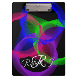 Carpeta De Pinza Colorful Circular Blend Geometric Clipboard