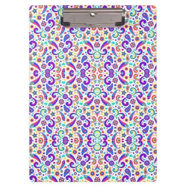Carpeta De Pinza Colorful clipboard with a vibrant (Anverso)