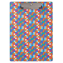 Carpeta De Pinza Colorful clipboard with a vibrant geometric