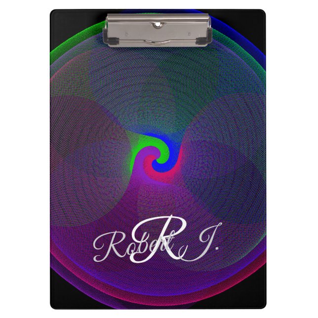 Carpeta De Pinza Colorful Fused Center Geometric Clipboard (Anverso)