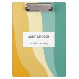 Carpeta De Pinza Colorful wave lines personalized