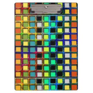 Carpeta De Pinza Colorida cuadrícula cubierta por Shirley Taylor