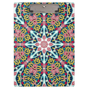 Carpeta De Pinza Colorida Rosette Ornamental Mandala Art