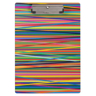 Carpeta De Pinza Coloridas rayas abstractas diseñan la cara de la t