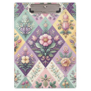 Carpeta De Pinza Colorido argyle pastel Pascua/Primavera
