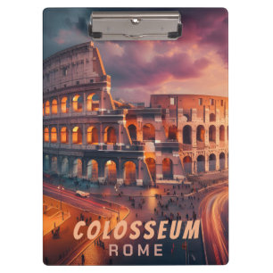 Carpeta De Pinza Colosseo Roma Italia Viaje de época