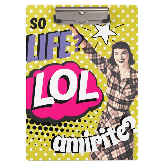 Carpeta De Pinza Comic Book Pop Art Retro Lady Funny (Anverso)