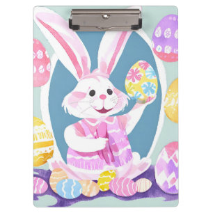 Carpeta De Pinza conejito con huevos de Pascua