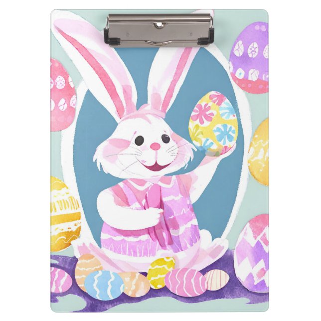 Carpeta De Pinza conejito con huevos de Pascua (Anverso)