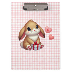 Carpeta De Pinza Conejito lindo del día de San Valentín 
