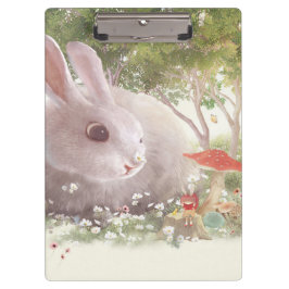 Carpeta De Pinza Conejo con flores