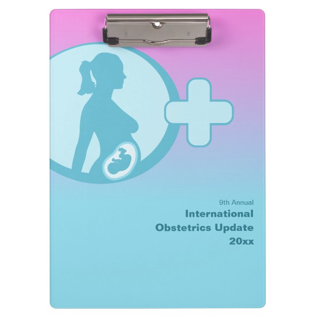 Carpeta De Pinza Conferencia médica de obstetricia y ginecología (Anverso)