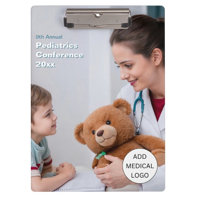 Carpeta De Pinza Conferencia Médica de Pediatría para Niños (Anverso)