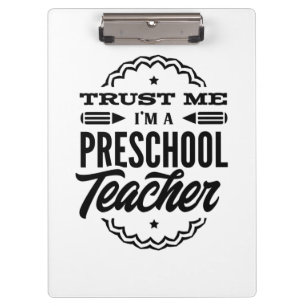 Carpeta De Pinza Confía En Mí Soy Un Profesor De Preescolar