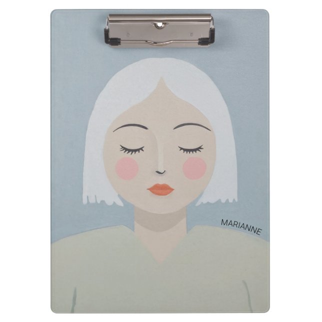 Carpeta De Pinza Contemplación - Retrato Minimalista (Anverso)
