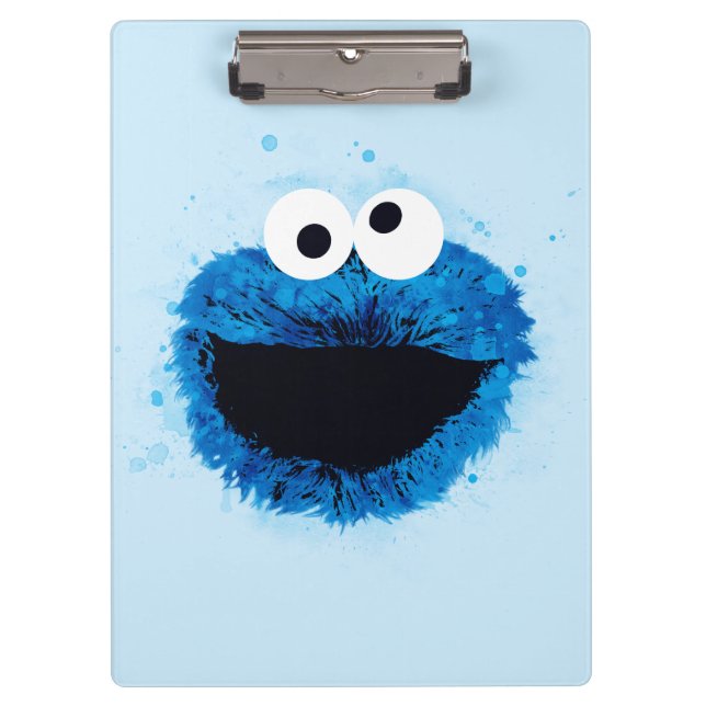 Carpeta De Pinza Cookie Monster | Tendencia acuarela (Anverso)