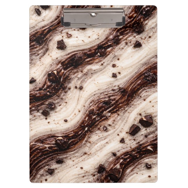 Carpeta De Pinza Cookies and Cream Milkshake Marble Texture Design (Anverso)