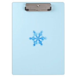 Carpeta De Pinza Copo de nieve de invierno azul