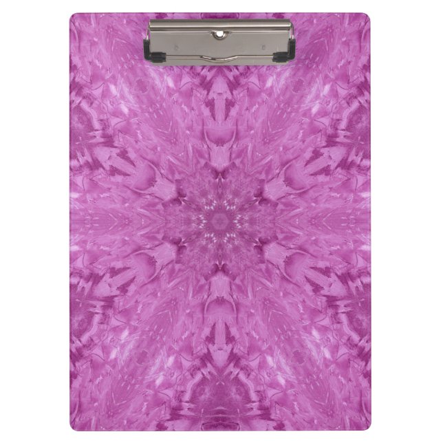 Carpeta De Pinza Copo de nieve rosa Feminine Lace Kaleidoscope (Anverso)