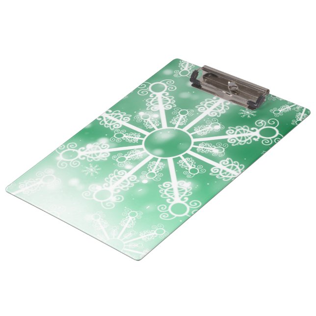 Carpeta De Pinza Copo de nieve verde (Angular)