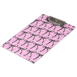 Carpeta De Pinza Coqueta estética rosa y cinta de opciones