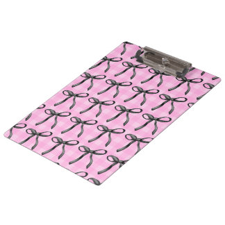 Carpeta De Pinza Coqueta estética rosa y cinta de opciones