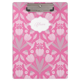 Carpeta De Pinza Coquette Hummingbird Coquette floral personalizada