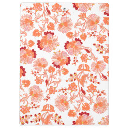 Carpeta De Pinza "Coral Blossom" Cartón Artístico Espiral