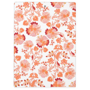Carpeta De Pinza "Coral Blossom" Cartón Artístico Espiral