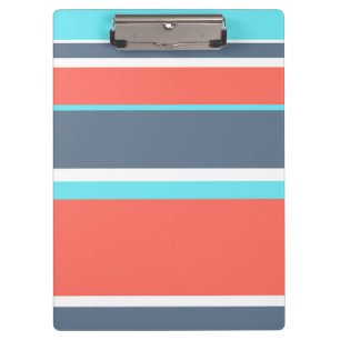 Carpeta De Pinza Corales vivos, franjas azules y grises