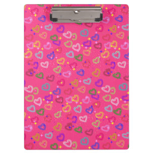 Carpeta De Pinza Corazón Colorido Lindo 
