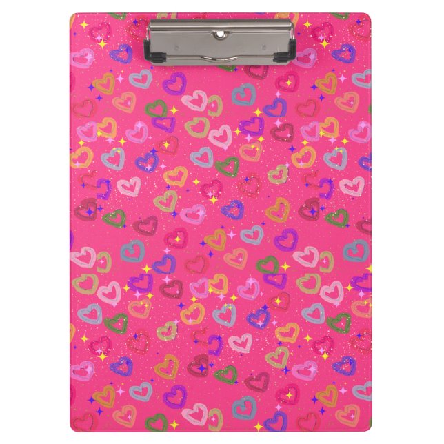 Carpeta De Pinza Corazón Colorido Lindo  (Anverso)