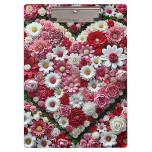 Carpeta De Pinza Corazón colorido y floral del día de San Valentín