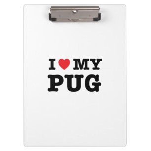 Carpeta De Pinza Corazón de mi pug