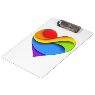 Carpeta De Pinza Corazón en forma de SlipperyJoe en capas de arcoír