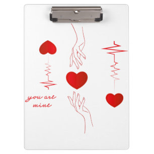 Carpeta De Pinza Corazón minimalista y taza de amor de manos – Romá