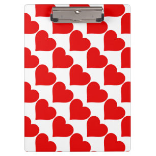Carpeta De Pinza Corazón Rojo Forma Amor Clásico Minimalismo