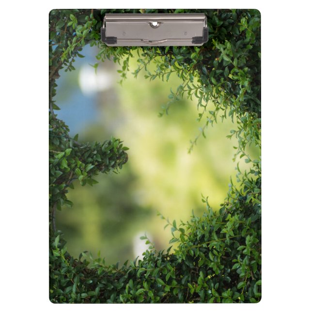 Carpeta De Pinza Corazón Topiario Verde (Anverso)