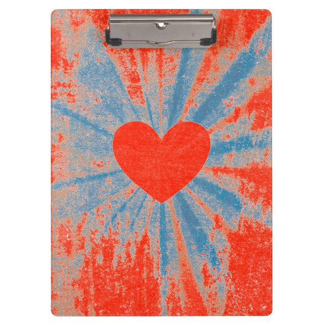 Carpeta De Pinza Corazón valentino de estrella roja (Anverso)