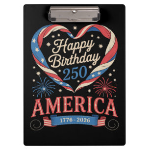 Carpeta De Pinza Corazones de EE. UU. 1776 2026 julio 250 cumpleaño